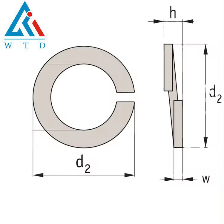 Titanium spring washers standard drawing
